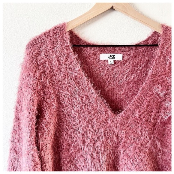 NWOT Jack by BB Dakota/Revolve Pam Eyelash Knit Sweater Deco Rose - Picture 3 of 6